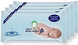 Дитячі вологі серветки, 4х50 шт. - Luna Bambini Aqua Water Wipes — фото N2