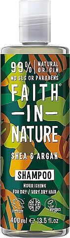 Шампунь для волосся - Faith In Nature Shea & Argan Shampoo — фото N1