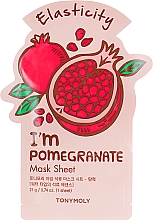 Духи, Парфюмерия, косметика Листовая маска для лица - Tony Moly I'm Real Pomegranate Mask Sheet