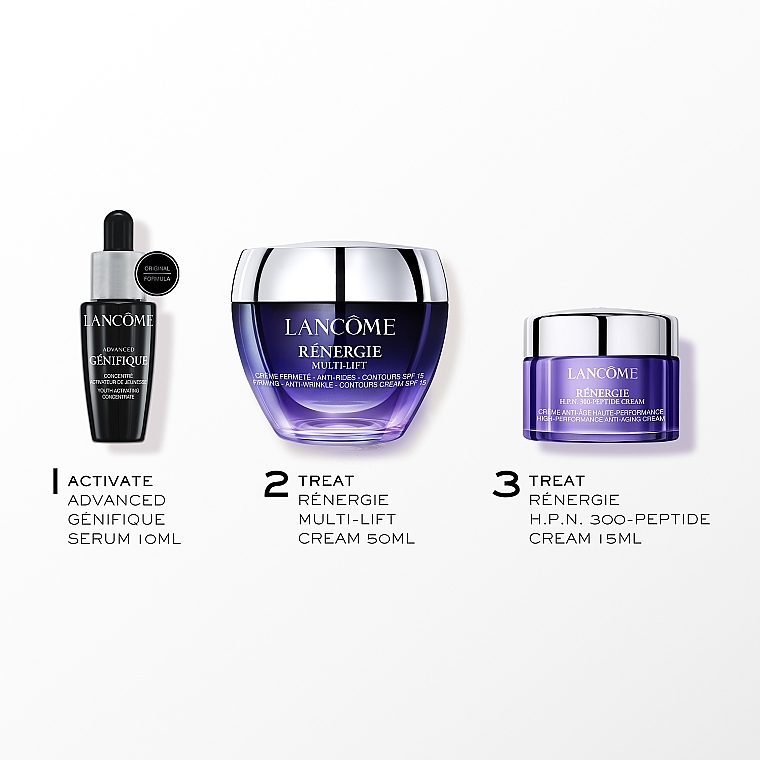 Набір - Lancome Advanced Genifique (ser/10ml + cr/15ml + cr/50ml) — фото N4