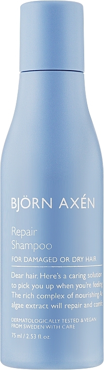 Восстанавливающий шампунь для сухих и поврежденных волос - BjOrn AxEn Repair Shampoo