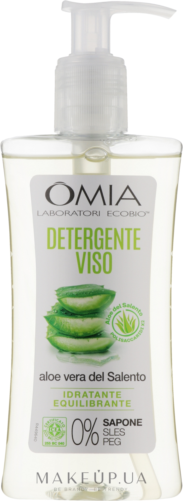 Гель для умывания с алоэ вера - Omia Labaratori Ecobio Aloe Vera Facial Cleanser — фото 200ml