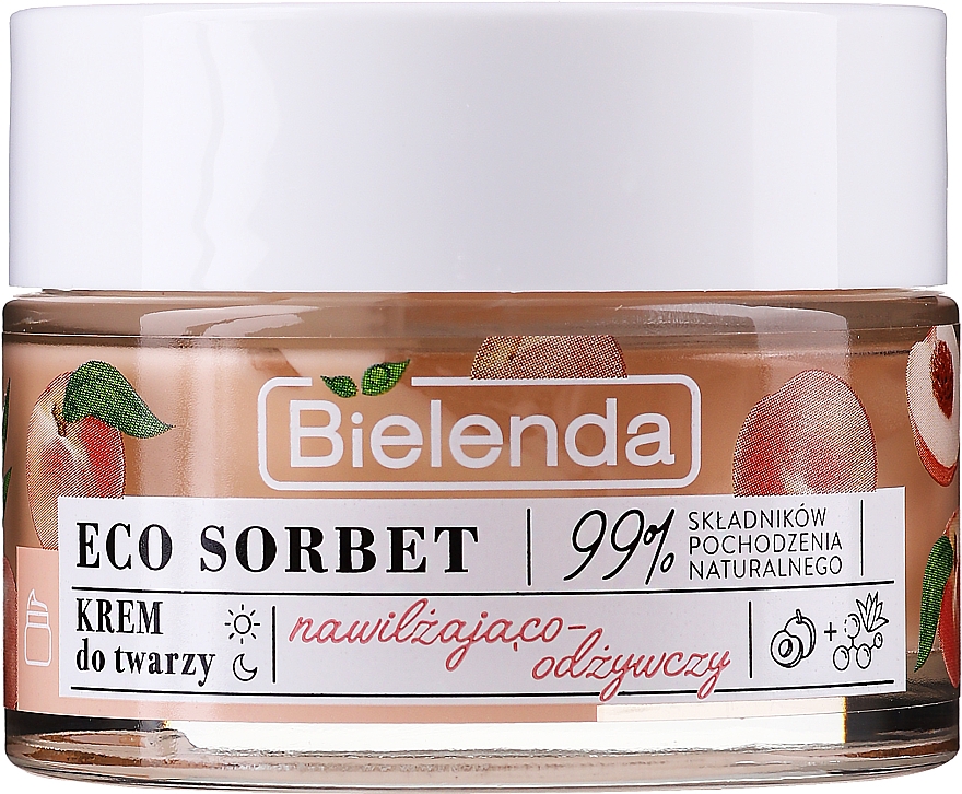 Зволожувальний і живильний крем для обличчя - Bielenda Eco Sorbet Moisturizing&Nourishing Face Cream — фото N2