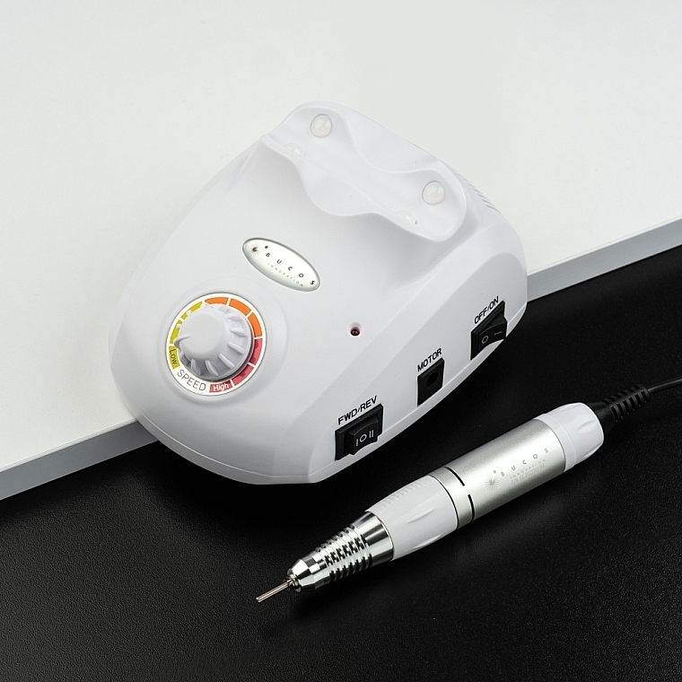 Фрезер для манікюру та педикюру, білий - Bucos Nail Drill Pro ZS-603 White — фото N6