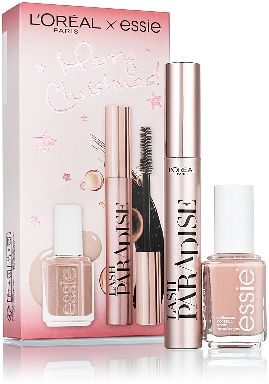 Набір - L'Oreal Paris + Essie Merry Christmas! (mascara/6,4ml + nail/polish/13,5ml) — фото N1