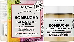 Матувальний денний крем для комбінованої та жирної шкіри - Soraya Kombucha Mattifying Day Cream — фото N2