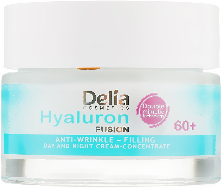 Крем концентрат заполняющий морщины 60+ - Delia Hyaluron Fusion Anti-Wrinkle-Filling Day and Night Cream Concentrate 60+ — фото N2