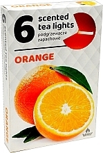 Духи, Парфюмерия, косметика Чайные свечи "Апельсин", 6 шт. - Admit Scented Tea Light Orange