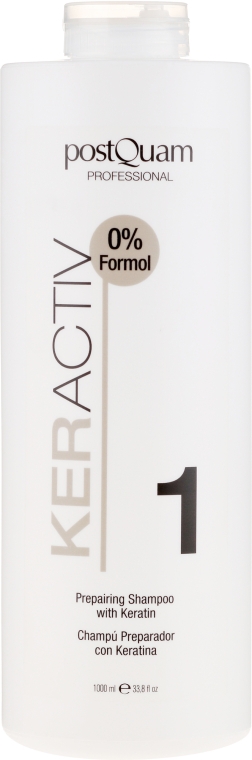 Кератиновий шампунь для застосування перед випрямленням волосся - PostQuam Keractiv Prepearing Shampoo With Keratin — фото N1
