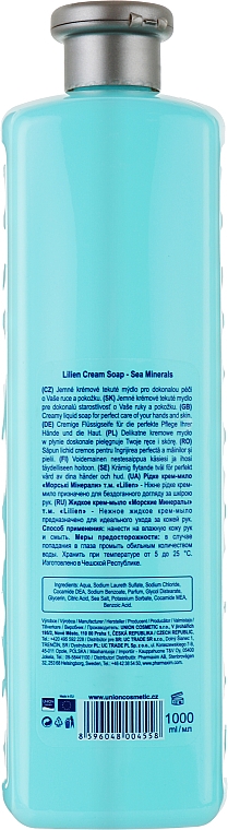 Жидкое крем-мыло "Морские минералы" - Lilien Sea Minerals Cream Soap (сменный блок) — фото N2