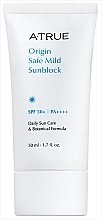 Безпечний м'який сонцезахисний крем - A-True Origin Safe Mild Sunblock SPF50+/PA+++ — фото N2