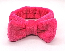 Парфумерія, косметика Косметична пов'язка "Бант", темно-рожева - Cosmo Shop