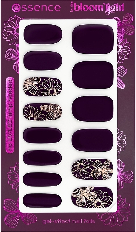 Фольга для дизайна ногтей - Essence In The Bloom'light Gel-Effect Nail Foils — фото N1