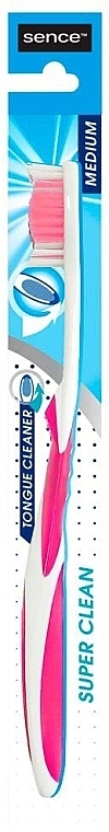 Зубна щітка, рожева - Sence Fresh Super Clean Medium Toothbrush — фото N1