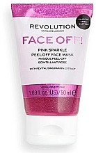 Парфумерія, косметика Пілінг-маска для обличчя - Revolution Skincare Face Off! Pink Glitter Face Off Mask