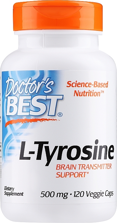Харчова добавка "L-тирозин", 500 мг - Doctor's Best Best L-Tyrosine — фото N1