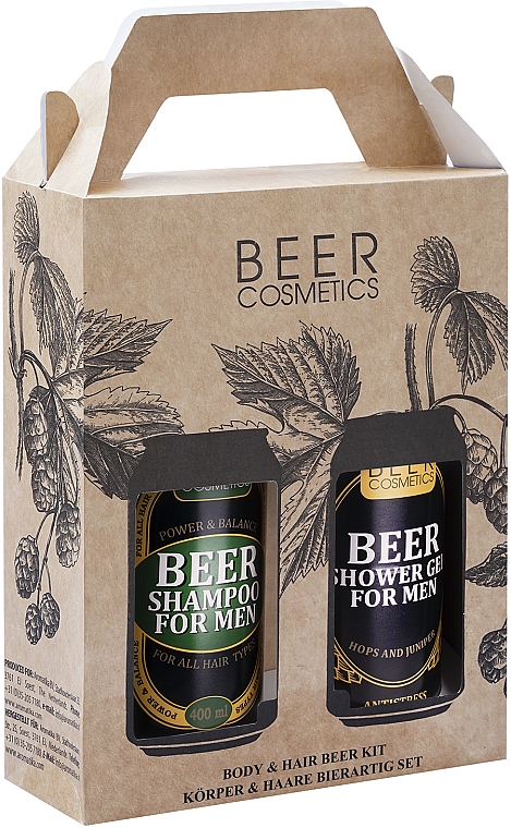 Набор для ухода за телом и волосами для мужчин "Пивной" - Ароматика Beer Cosmetics Kit (show/gel/400ml + h/shm/400ml)