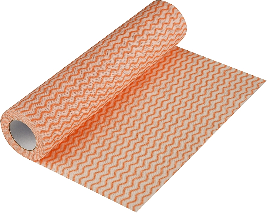 Универсальные салфетки, спанлейс, оранжевая волна, 25x30 см, 30 шт. - Aquasoft Woodpulp Wipes  — фото N2