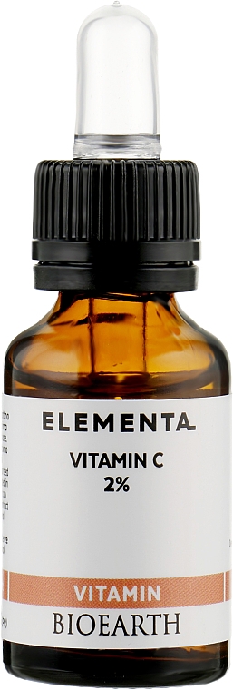 Сироватка для обличчя "Вітамін С 2%" - Bioearth Elementa Vitamin C 2% — фото N3