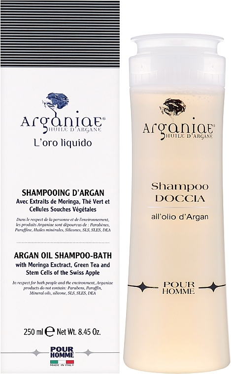 Шампунь-гель для чоловіків - Arganiae For Men Shampoo Doccia — фото N2