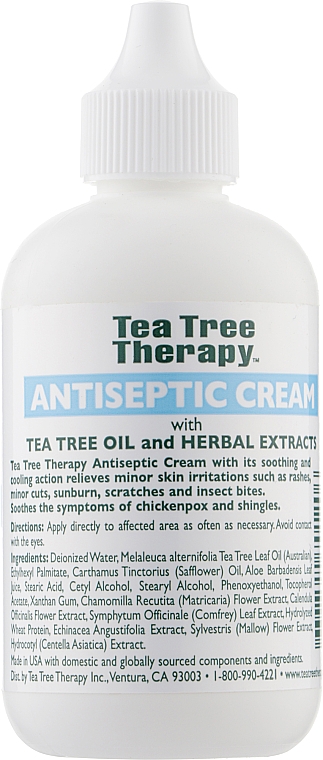 Антисептический крем с маслом чайного дерева - Tea Tree Therapy Antiseptic Cream With Tea Tree Oil — фото N2