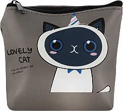 Гаманець силіконовий еко, на застібці, сірий - Cosmo Shop Lovely Cat — фото N1