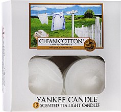 Чайні свічки "Чиста бавовна" - Yankee Candle Scented Tea Light Candles Clean Cotton — фото N2