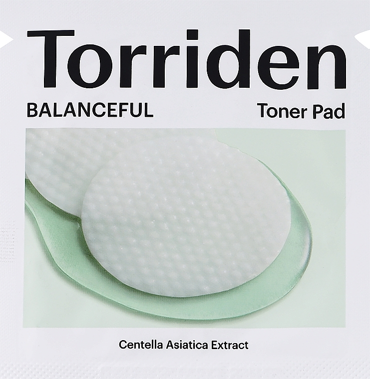 Тонер-пады для чувствительной и комбинированной кожи лица - Torriden Balanceful Toner Pad (саше)