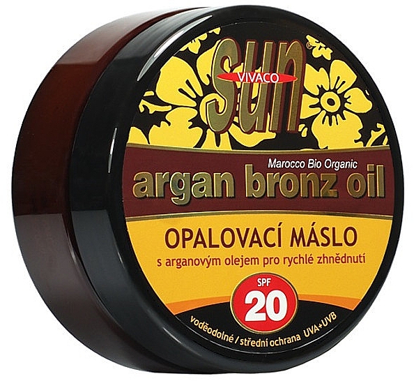 Масло-бронзатор для загара - Vivaco Sun Argan Bronze Oil Tanning Butter SPF 20 — фото N1