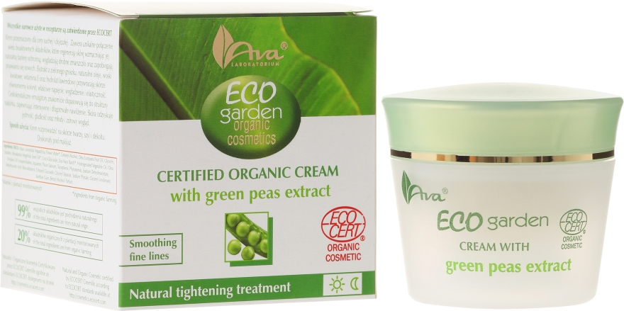 Органічний крем з екстрактом горошку - Ava Laboratorium Eco Garden Certified Organic Cream with green peas — фото N1