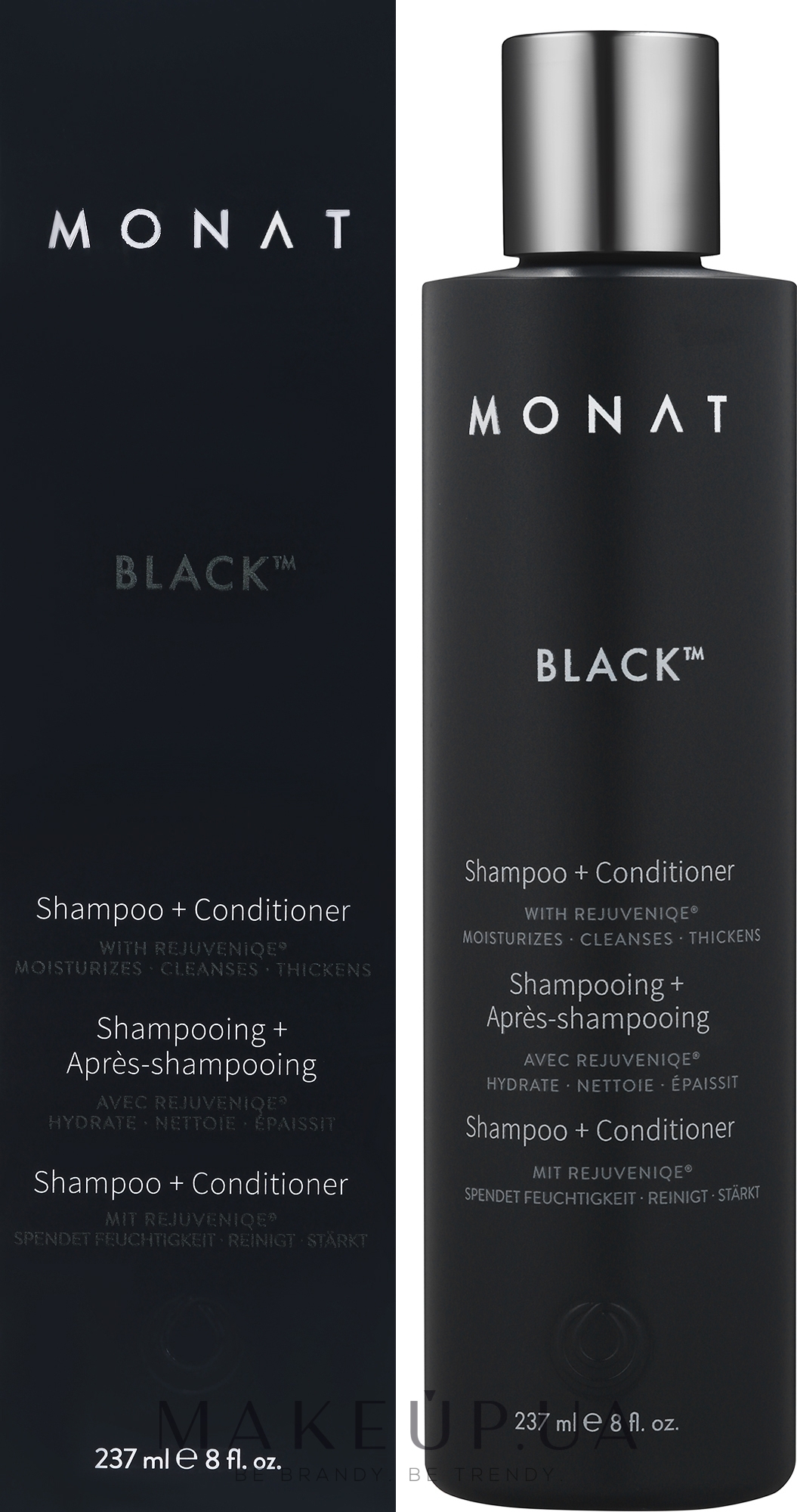 Шампунь-кондиционер для мужчин - Monat Black 2-In-1 Shampoo + Conditioner — фото 237ml