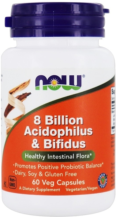 Пробиотики для пищеварения - Now Foods 8 Billion Acidophilus & Bifidus — фото N4