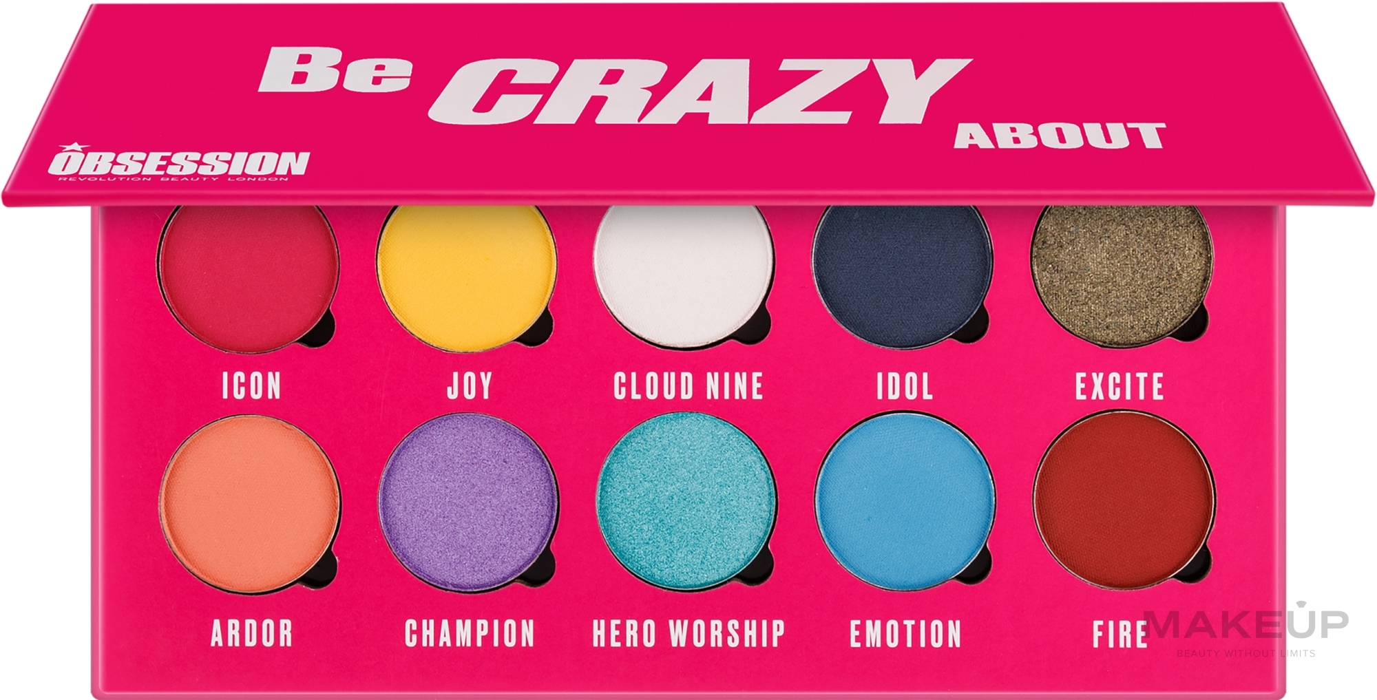 Палетка теней - Makeup Obsession Be Crazy About Eyeshadow Palette — фото 13g