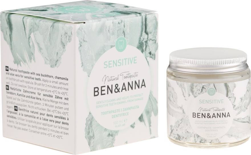 Натуральна зубна паста - Ben & Anna Natural Sensitive Toothpaste — фото N1