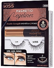 Набор - Kiss Magnetic Eyeliner & Lash Kit Lure (eyeliner/5g + lashes) — фото N1
