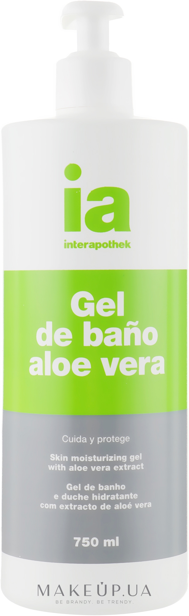 Освежающий гель для душа с экстрактом алоэ вера, с дозатором - Interapothek Gel De Bano Aloe Vera — фото 750ml