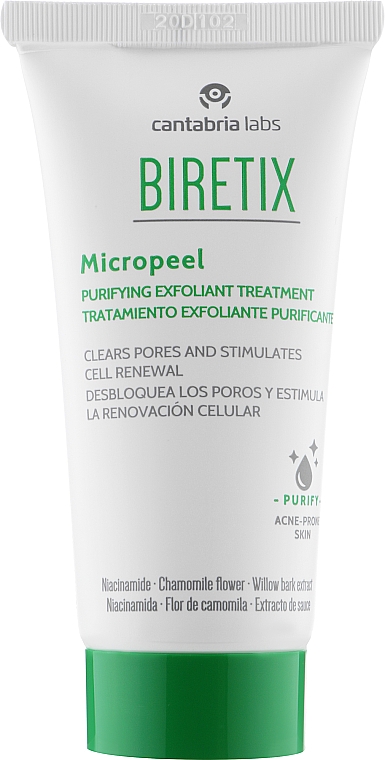 Очищувальний скраб-ексфоліант для обличчя з акне - Cantabria Labs Biretix Micropeel — фото N1