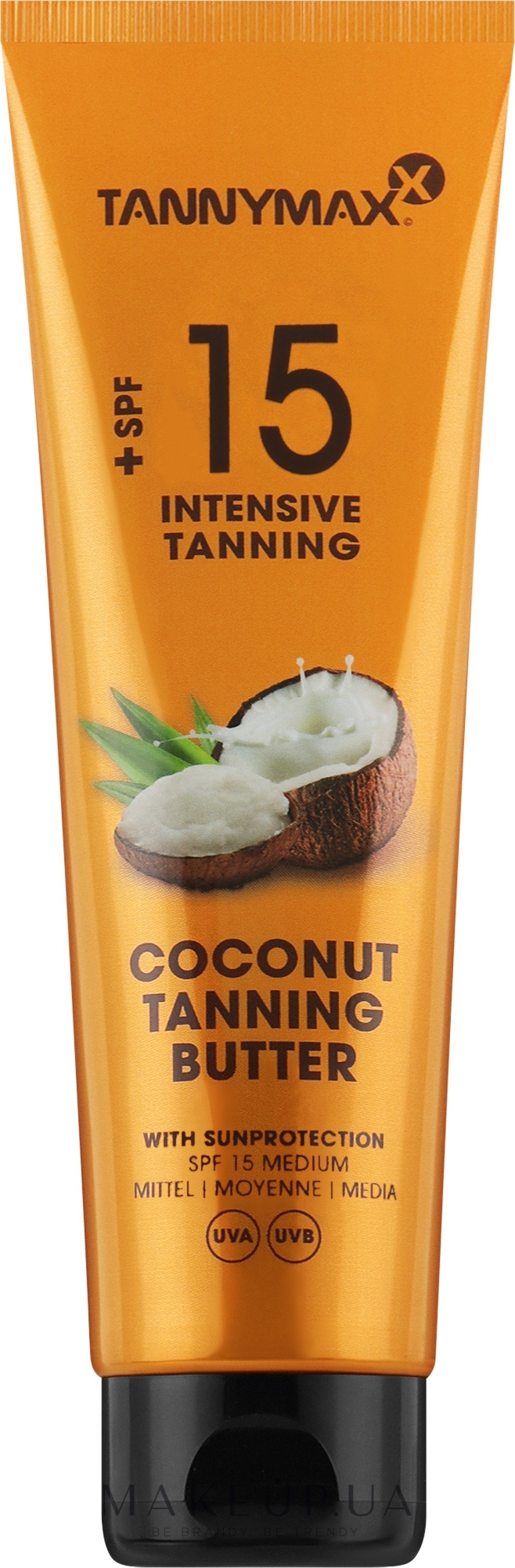 Солнцезащитный крем на основе кокосового молочка с защитой SPF 15 - Tannymaxx Coconut Butter SPF15 — фото 150ml