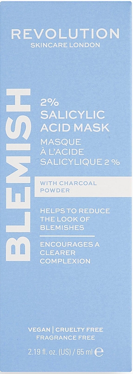 Маска для лица с салициловой кислотой - Revolution Skincare 2% Salicylic Acid Face Mask — фото N2