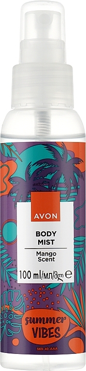 Лосьон-спрей для тела "Летнее настроение" - Avon Body Mist Mango Scent Summer Vibes  — фото N1