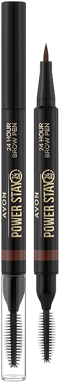 Фломастер для бровей - Avon Power Stay 24 Hour Brow Pen