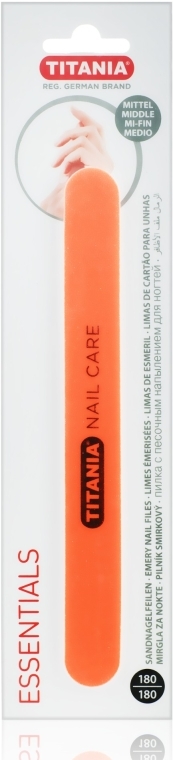 Двухсторонняя пилочка средней степени жесткости - Titania Medium Nail File — фото N1