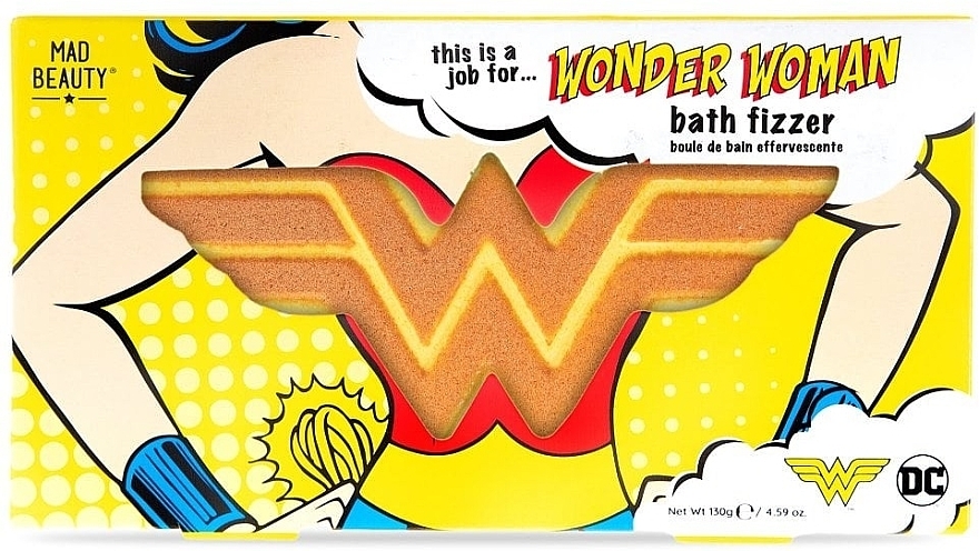 Бомбочка для ванни - Mad Beauty DC Wonder Woman Bath Fizzer — фото N1