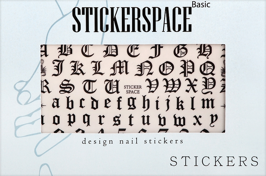 Дизайнерські наклейки для нігтів "Gothic" - StickersSpace  — фото N1