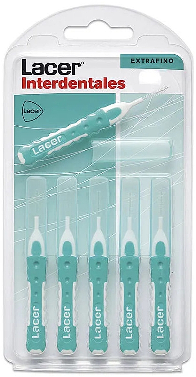 Межзубная щетка, зеленая - Lacer Interdental Extrafino Recto Brush — фото N1