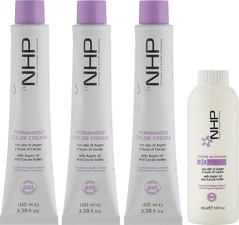 Набор - Maxima NHP Hair Color 30 vol (h/color/3x100ml + h/oxi/150ml)