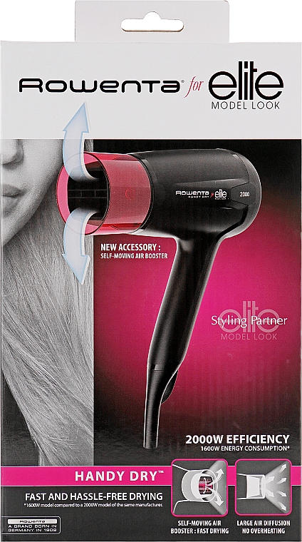 Фен для волос, черно-розовый - Rowenta CV1622F0 — фото N3