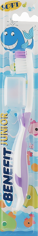 Детская зубна щетка, фиолетовая - Mil Mil Benefit Junior Soft — фото N1