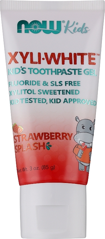Зубная паста-гель "Клубличный всплеск" для детей 2+ - Now Foods XyliWhite Strawberry Splash Toothpaste Gel — фото N1