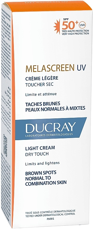 Легкий крем против пигментации для нормальной и комбинированной кожи - Ducray Melascreen UV Light Cream SPF 50+ — фото N2